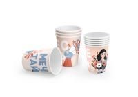 Стакан бумажный для горячего 350мл d-90 Весна розовые 50/1000 