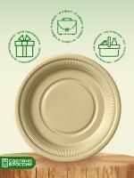Тарелка ЭКО d-180 кукурузный крахмал бежевая 50/500 Тарелка ЭКО d-180 кукурузный крахмал бежевая 50/500