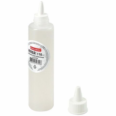 Клей канцелярский силикатный 110г BRAUBERG 1/72