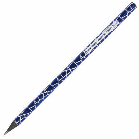 Карандаш ч/гр НВ ассорти дисплей BRAUBERG PREMIUM TURKEY Zig Zag Mosaic 181569