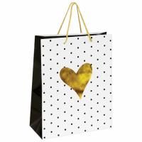 Пакет подарочный бумажный (26х33х10) ламинир ЗОЛОТАЯ СКАЗКА Золотое сердце 1/12/96