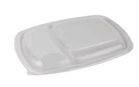 Крышка для ланч-бокса ПП 230х170х22 К-230-К-2 2х-секционная прозрачная ПолиЭр 50/300